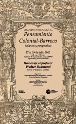 Coloquio internacional «Pensamiento Colonial-Barroco»