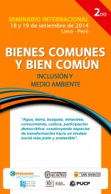 Seminario sobre bienes comunes y bien común: inclusión y medio ambiente