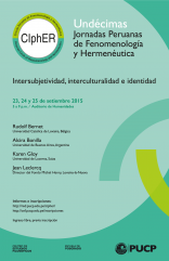 XI Jornadas Peruanas de Fenomenología y Hermenéutica