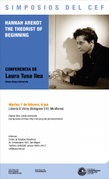 Conferencia “Hannah Arendt – The Theorist of Beginning” de la profesora Laura Tusa Ilea (Babes-Bolyai University, Rumanía)