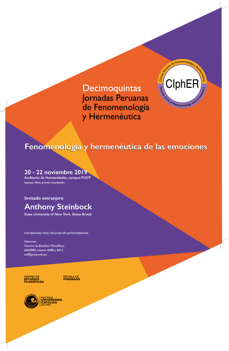 XV Jornadas Peruanas de Fenomenología y Hermenéutica: “Fenomenología y hermenéutica de las emociones”