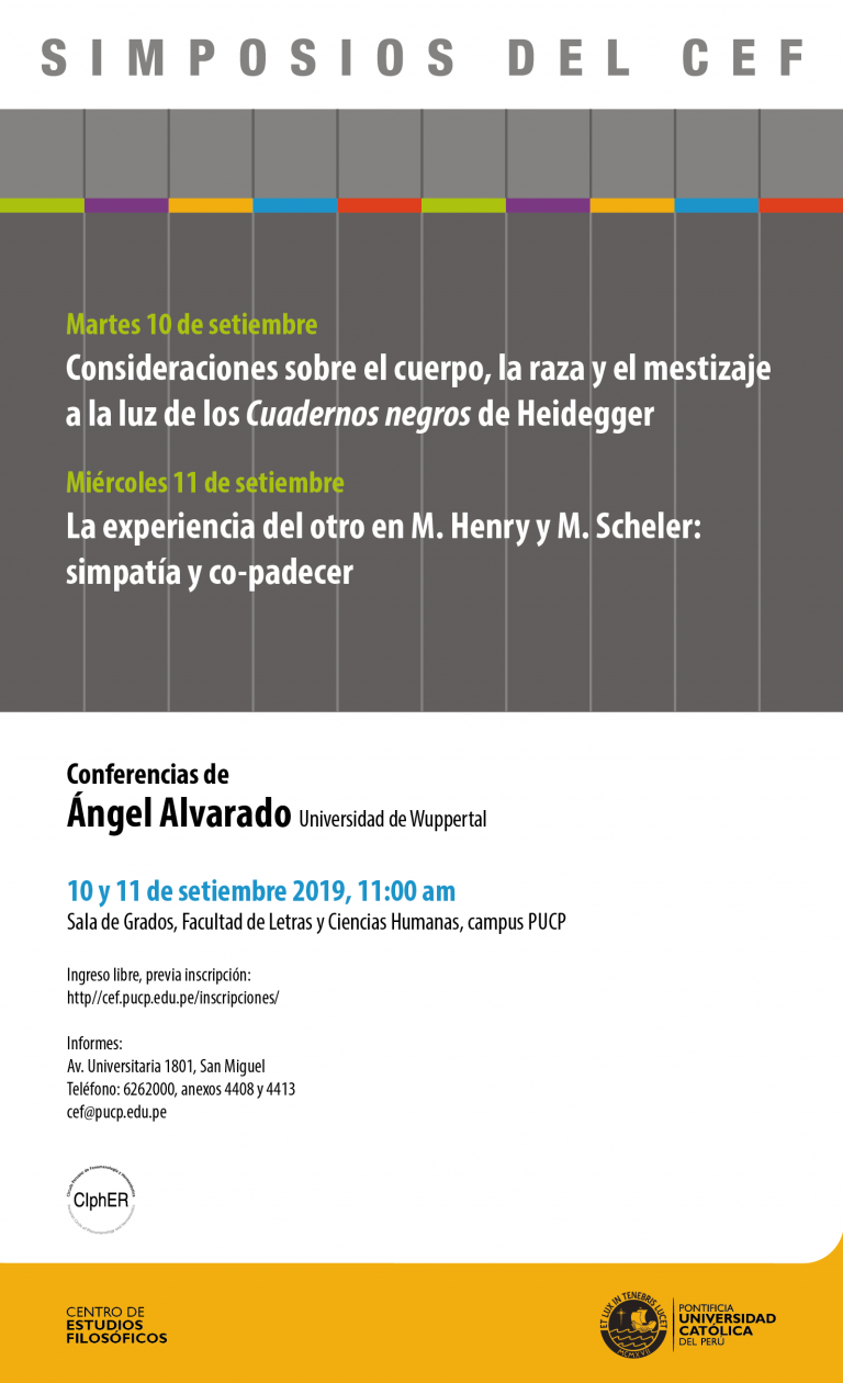 Simposios del CEF. Conferencias de Ángel Alvarado (Universidad de Wuppertal)