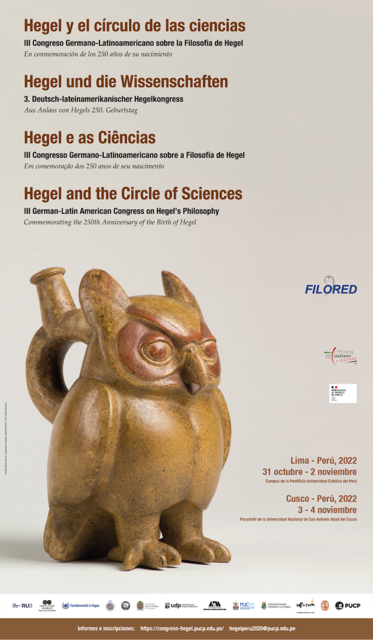 III Congreso Germano-Latinoamericano sobre la Filosofía de Hegel: “Hegel y el círculo de las ciencias”