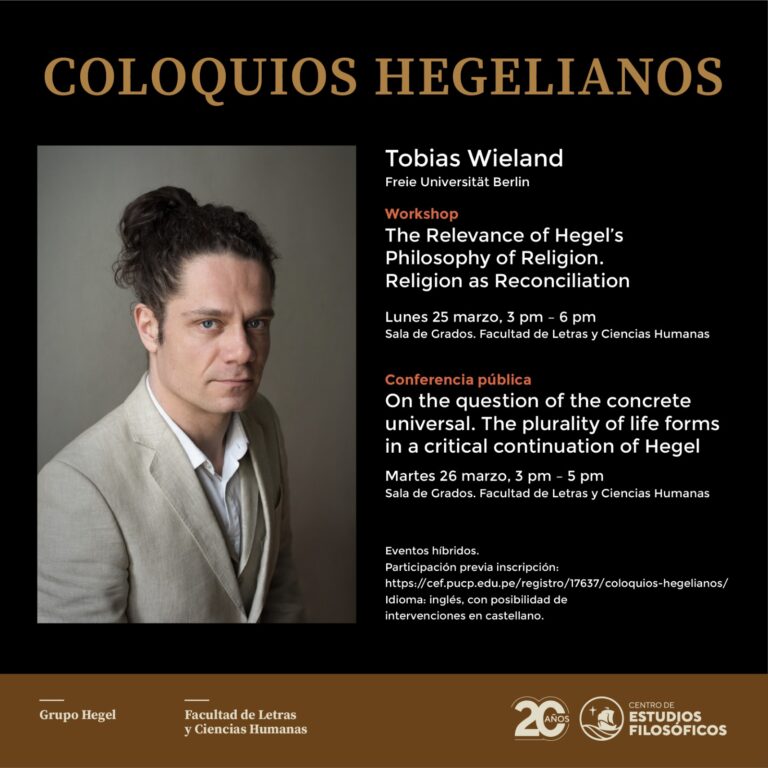 Hegelian Colloquiums. Visit by Tobias Wieland (Freie Universität Berlin)