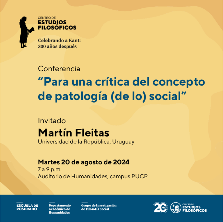 Conferencia: «Para una crítica del concepto de patología (de lo) social» con Martín Fleitas