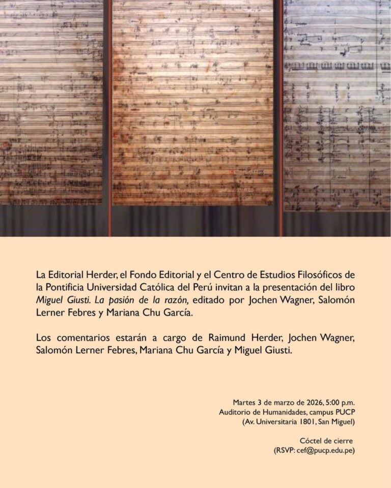 Presentación del libro en homenaje a Miguel Giusti “La pasión de la razón” 