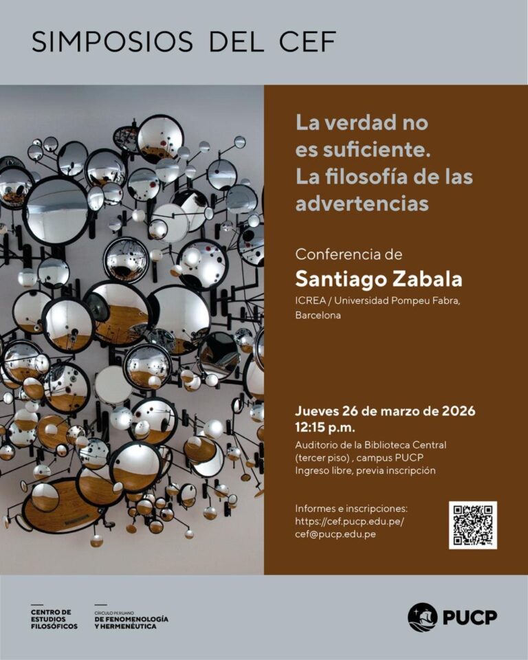 Conferencia “La verdad no es suficiente. La filosofía de las advertencias” de Santiago Zabala (ICREA / Universidad Pompeu Fabra, Barcelona)
