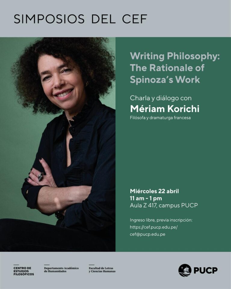 SIMPOSIOS DEL CEF: “Writing Philosophy: The Rationale of Spinoza’s Work”