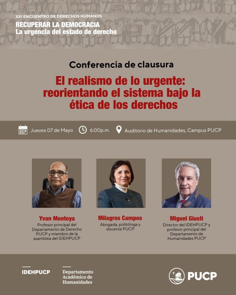 Conferencia de clausura. El realismo de lo urgente: reorientando el sistema bajo la ética de los derechos.