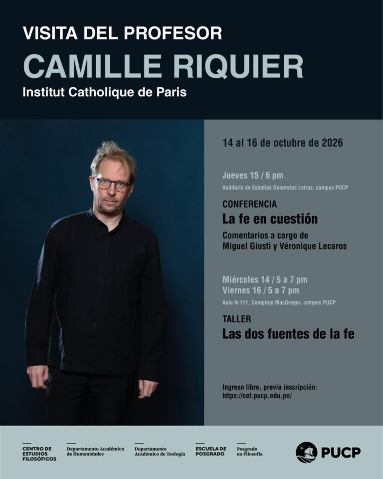 Visita académica de Camille Riquier, profesor del Institut Catholique de Paris