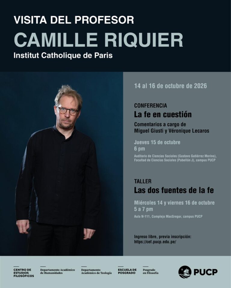 Visita académica de Camille Riquier, profesor del Institut Catholique de Paris