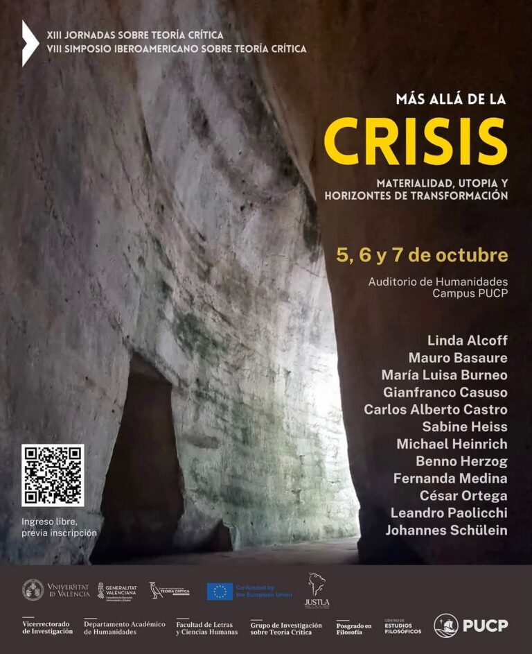 XIII Jornadas sobre teoría crítica / VIII Simposio iberoamericano sobre teoría crítica: “Más allá de la crisis. Materialidad, utopía y horizontes de transformación”